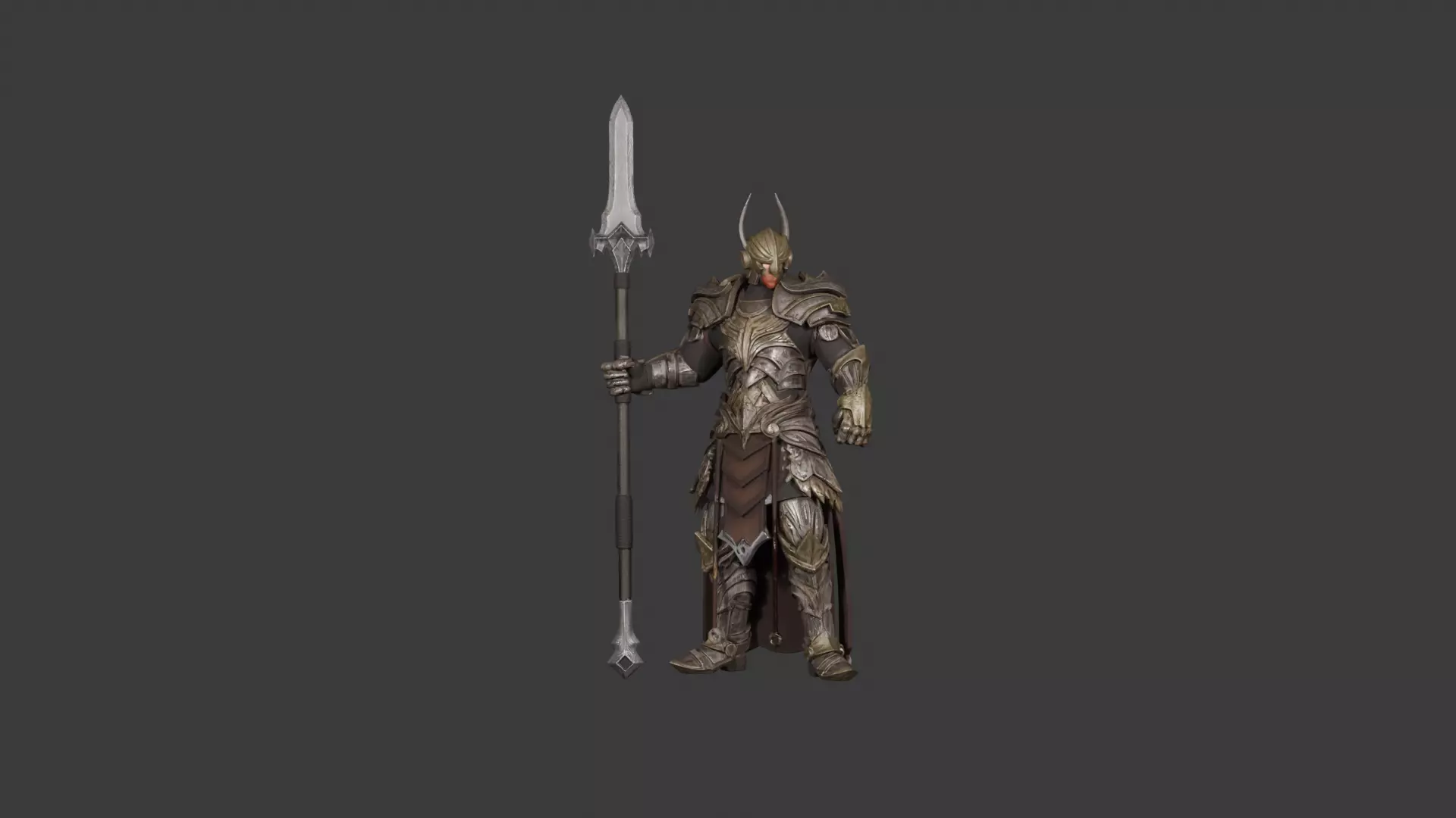 Demon Commander  Dark Fantasy 3D Character Model  3D model_0