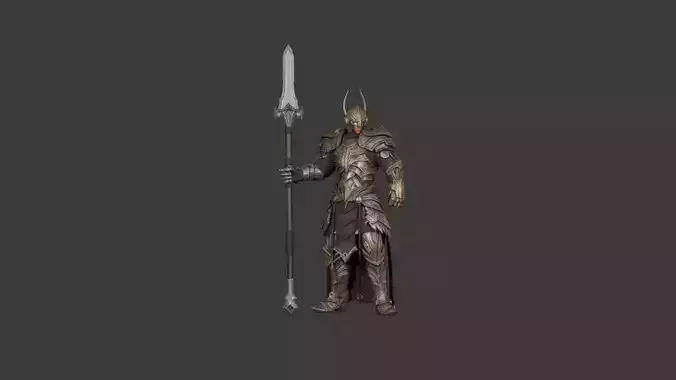 Demon Commander  Dark Fantasy 3D Character Model  3D model