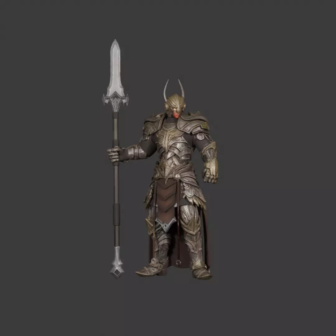 Demon Commander  Dark Fantasy 3D Character Model  3D model_2