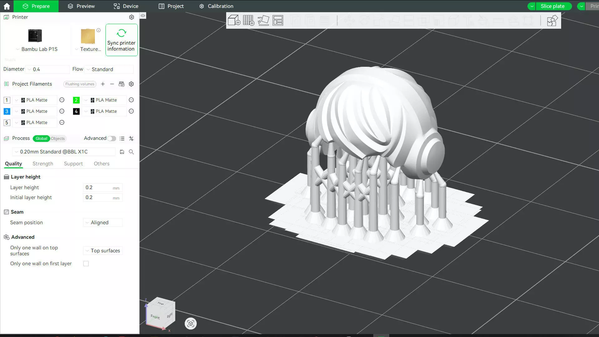 Custom3Dprint Minifigure Accessory - Minifigure Hair S2 - 021 3D print model_3