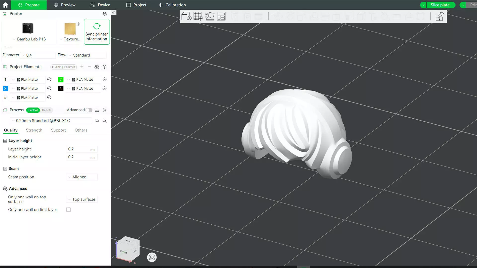 Custom3Dprint Minifigure Accessory - Minifigure Hair S2 - 021 3D print model_2