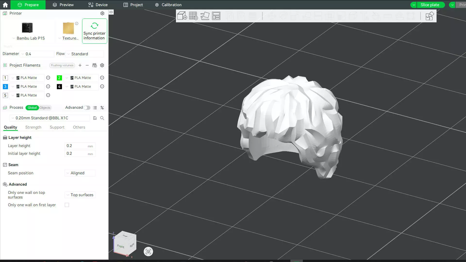 Custom3Dprint Minifigure Accessory - Minifigure Hair S2 - 022 3D print model_2