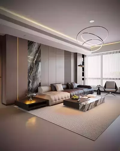 Living room Full Scene 3D model