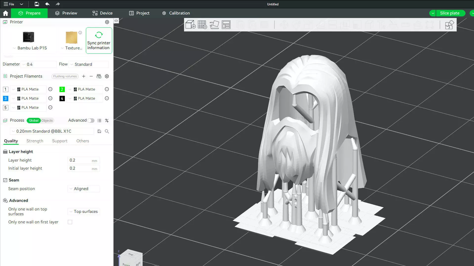 Custom3Dprint Minifigure Accessory - Minifigure Hair S2 - 028 3D print model_3