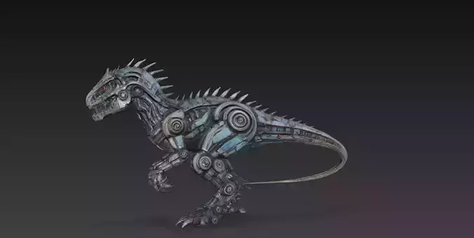 Robotic Dinosaur Ultra Realistic 3D Model Low-poly 3D model