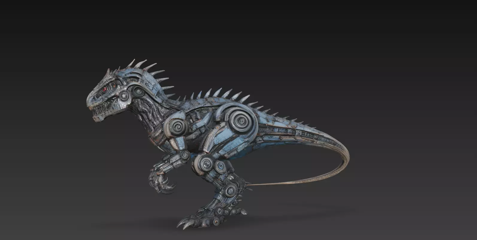 Robotic Dinosaur Ultra Realistic 3D Model Low-poly 3D model_0