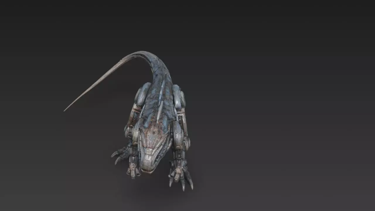 Robotic Dinosaur Ultra Realistic 3D Model Low-poly 3D model_2