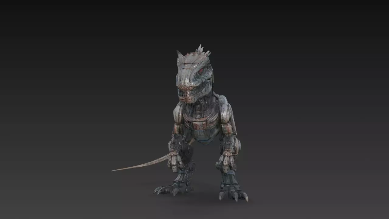 Robotic Dinosaur Ultra Realistic 3D Model Low-poly 3D model_1