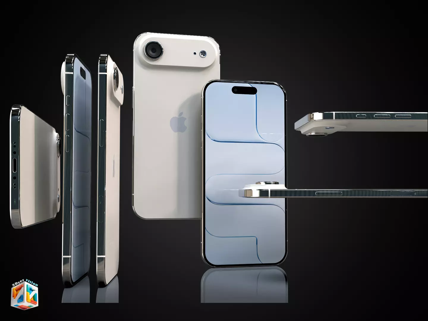 iPhone Air - full 4 Colors Bundle 3D model_13