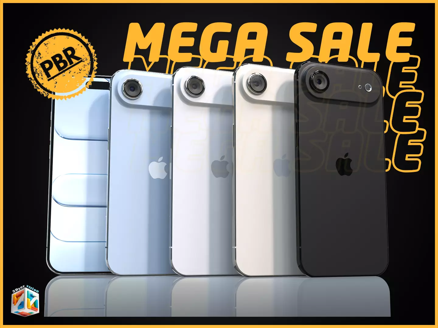 iPhone Air - full 4 Colors Bundle 3D model_0