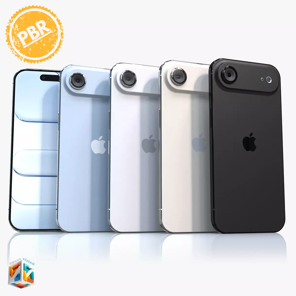iPhone Air - full 4 Colors Bundle 3D model_31