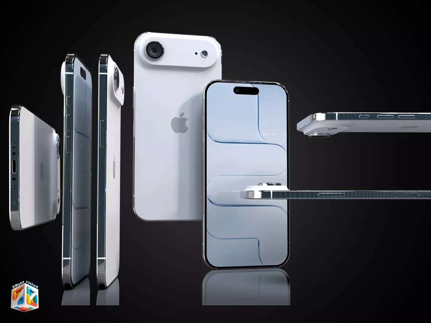 iPhone Air - full 4 Colors Bundle 3D model_12