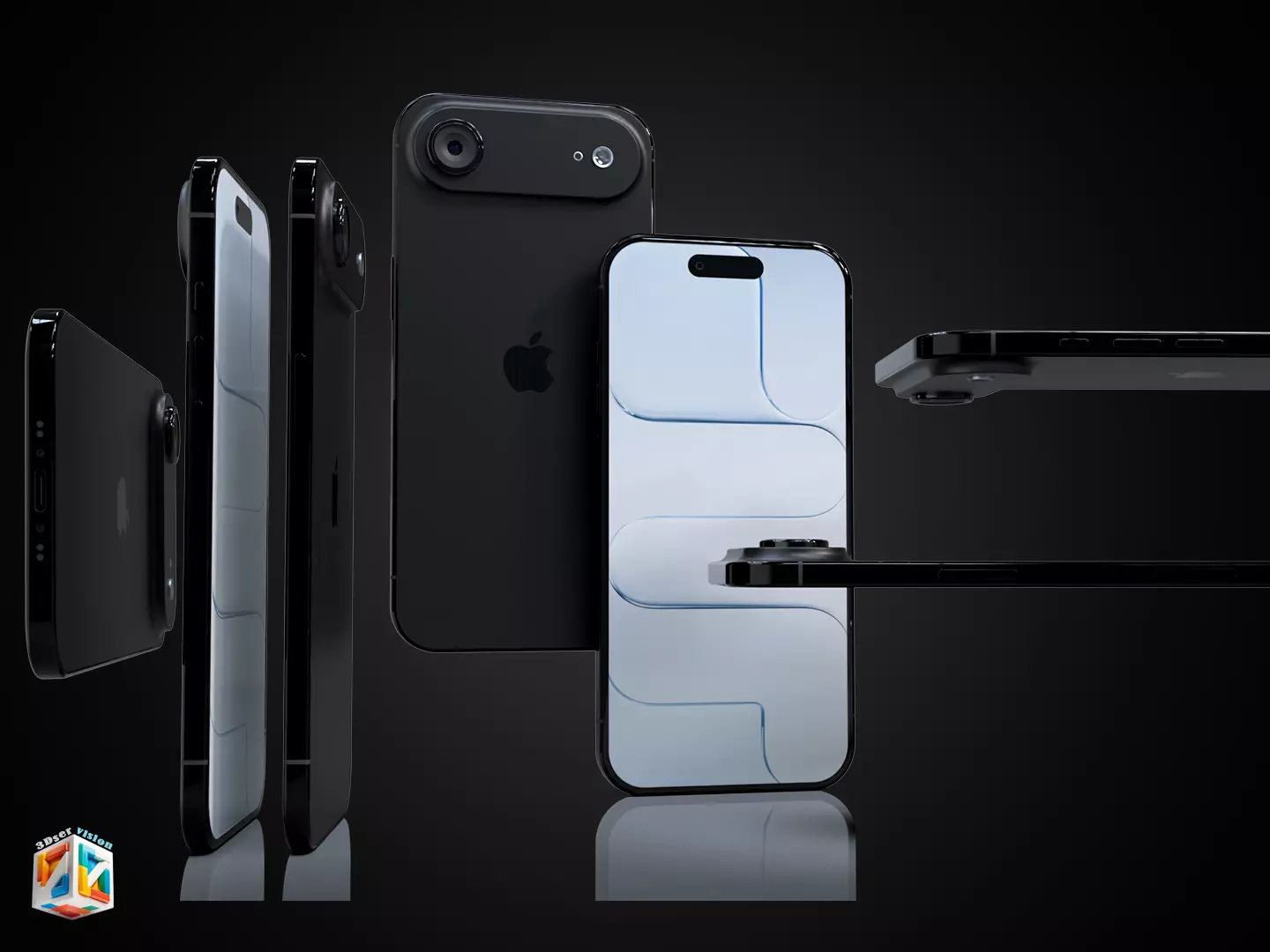 iPhone Air - full 4 Colors Bundle 3D model_11