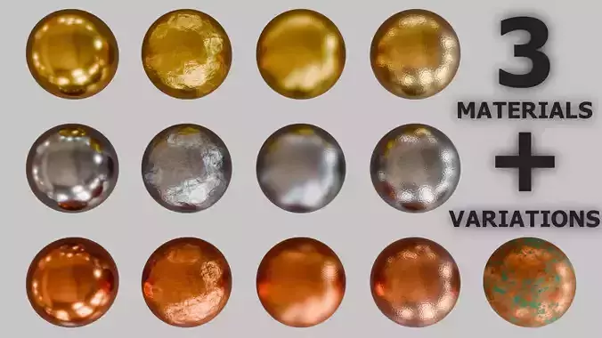 Blender Procedural Metal Materials Pack