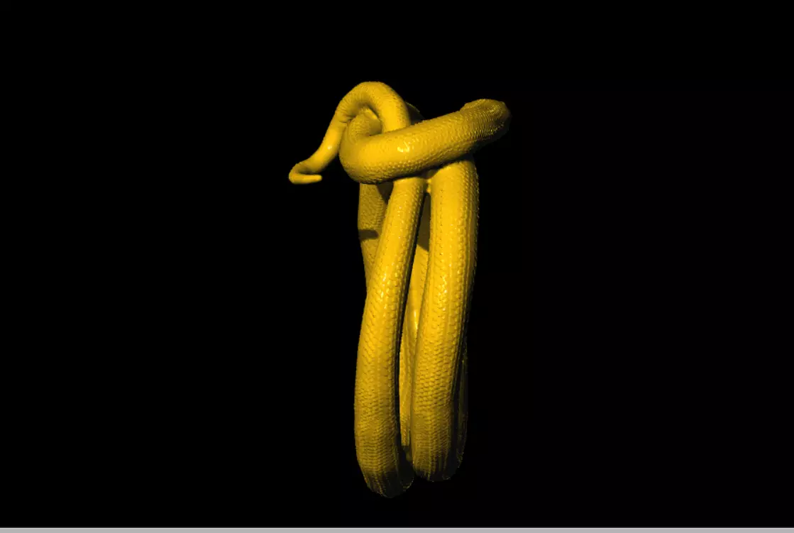 unique snake ring 3D print model_2