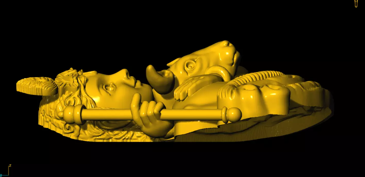 little krishna with cow 3d printed model 3D print model_2