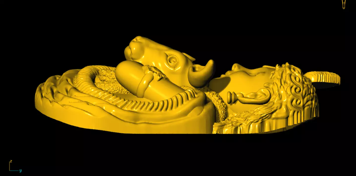 little krishna with cow 3d printed model 3D print model_3