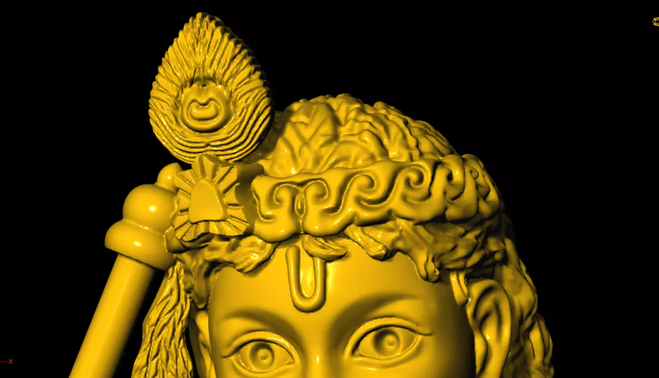 little krishna with cow 3d printed model 3D print model_11