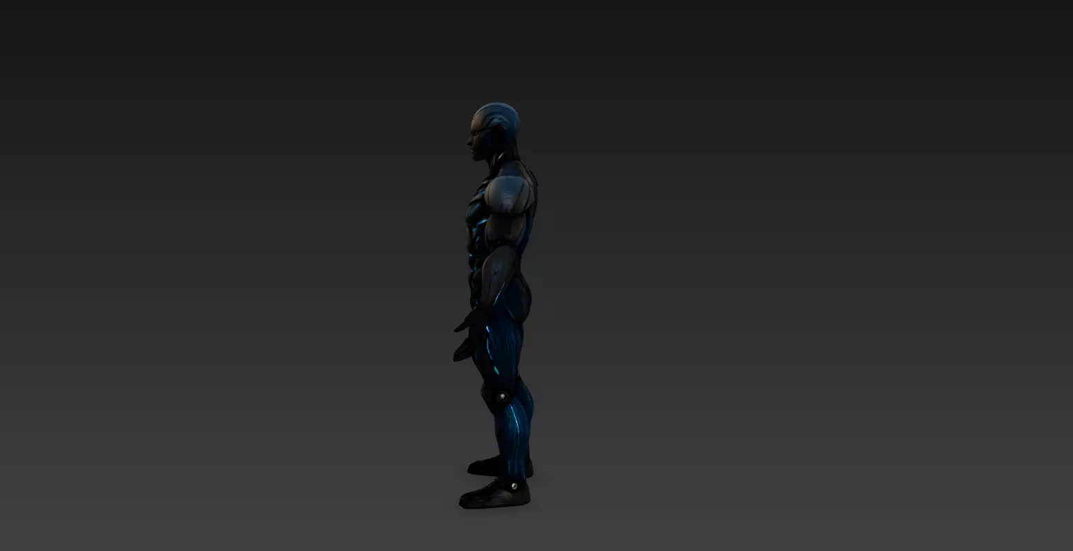 Futuristic Robotic Humanoid Ultra Realistic 3D Model Low-poly 3D model_2