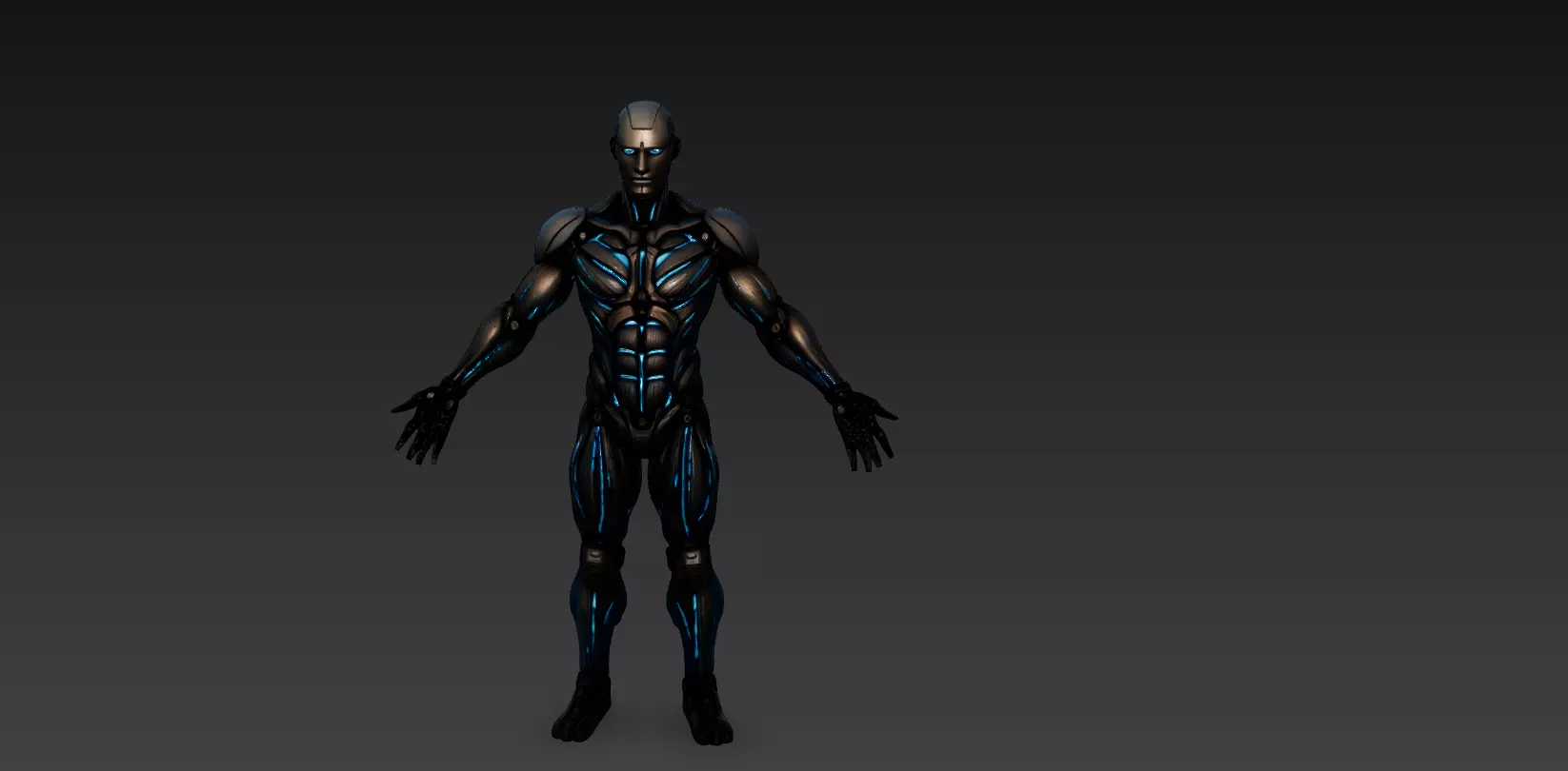 Futuristic Robotic Humanoid Ultra Realistic 3D Model Low-poly 3D model_0