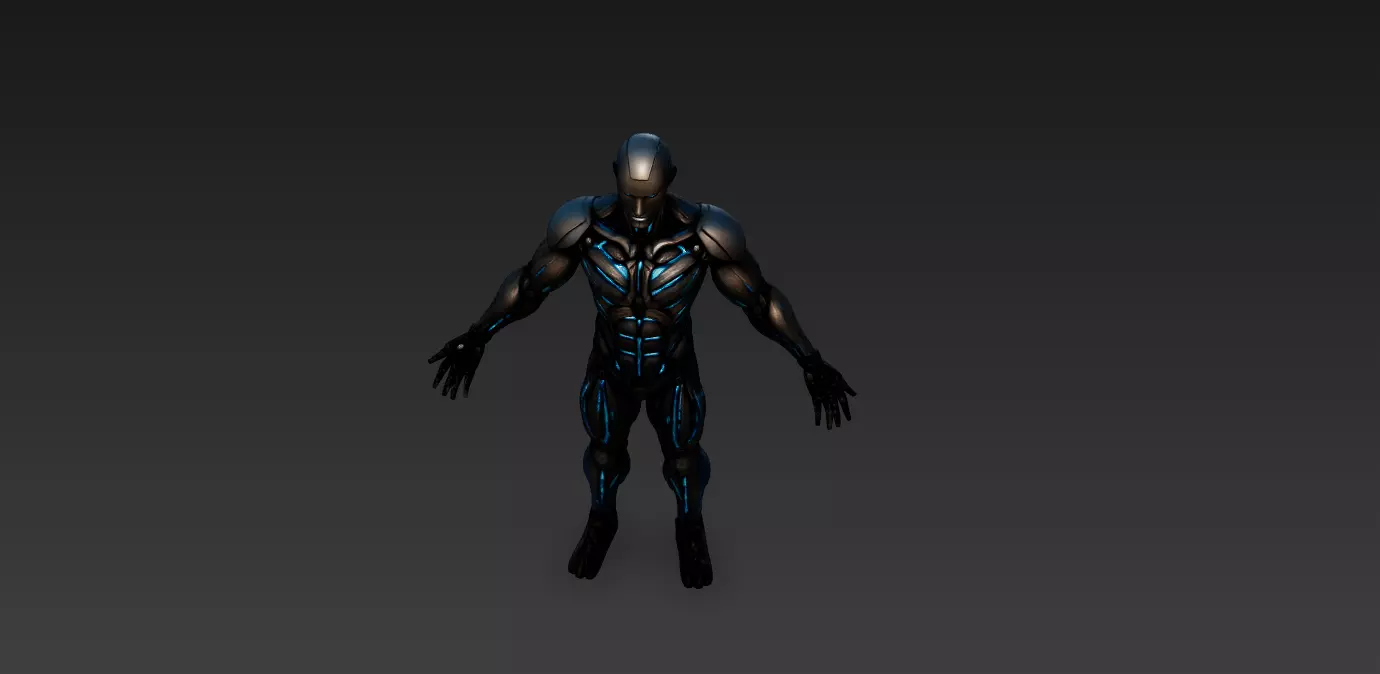 Futuristic Robotic Humanoid Ultra Realistic 3D Model Low-poly 3D model_4