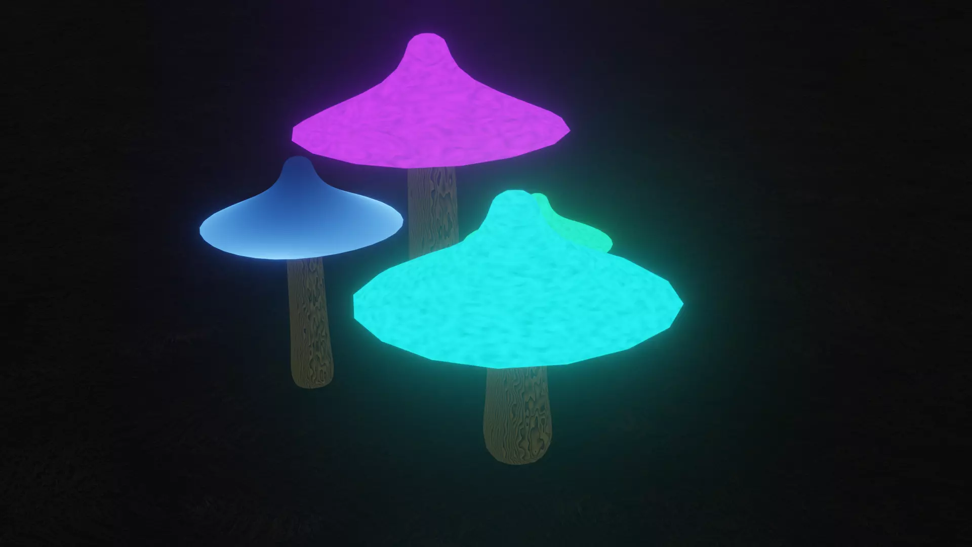 Cave mashrooms Free 3D model