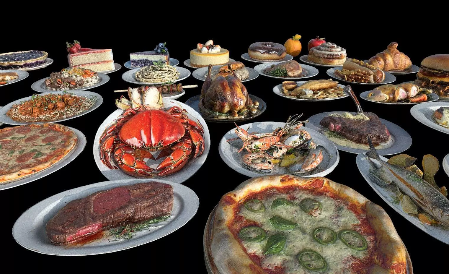 Food Pack Low-poly 3D model_12