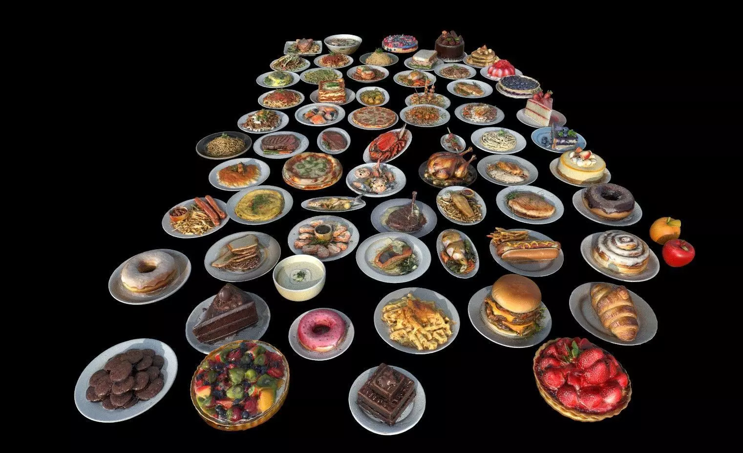 Food Pack Low-poly 3D model_3