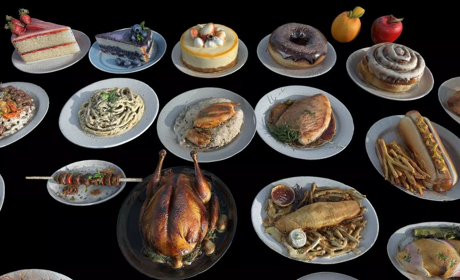 Food Pack Low-poly 3D model_11