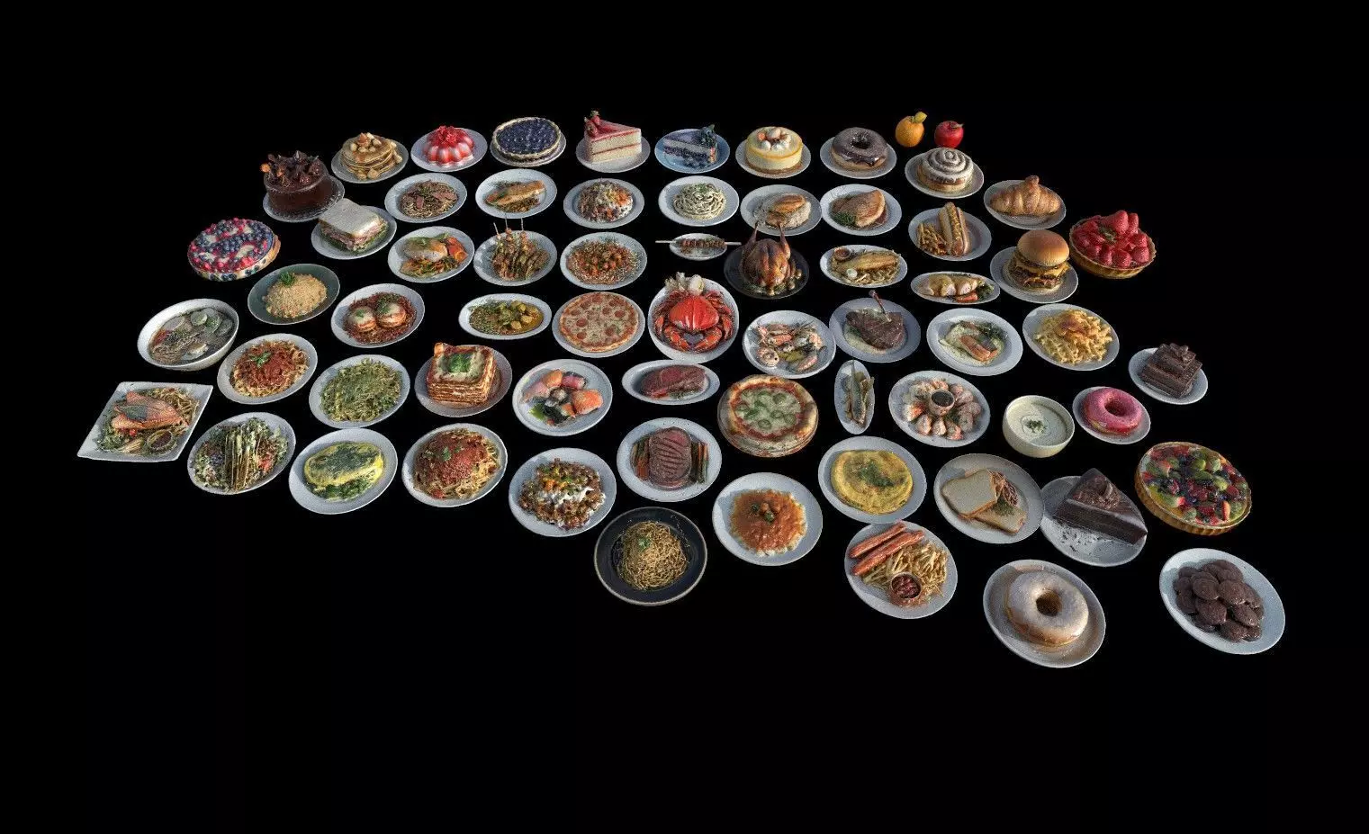 Food Pack Low-poly 3D model_1