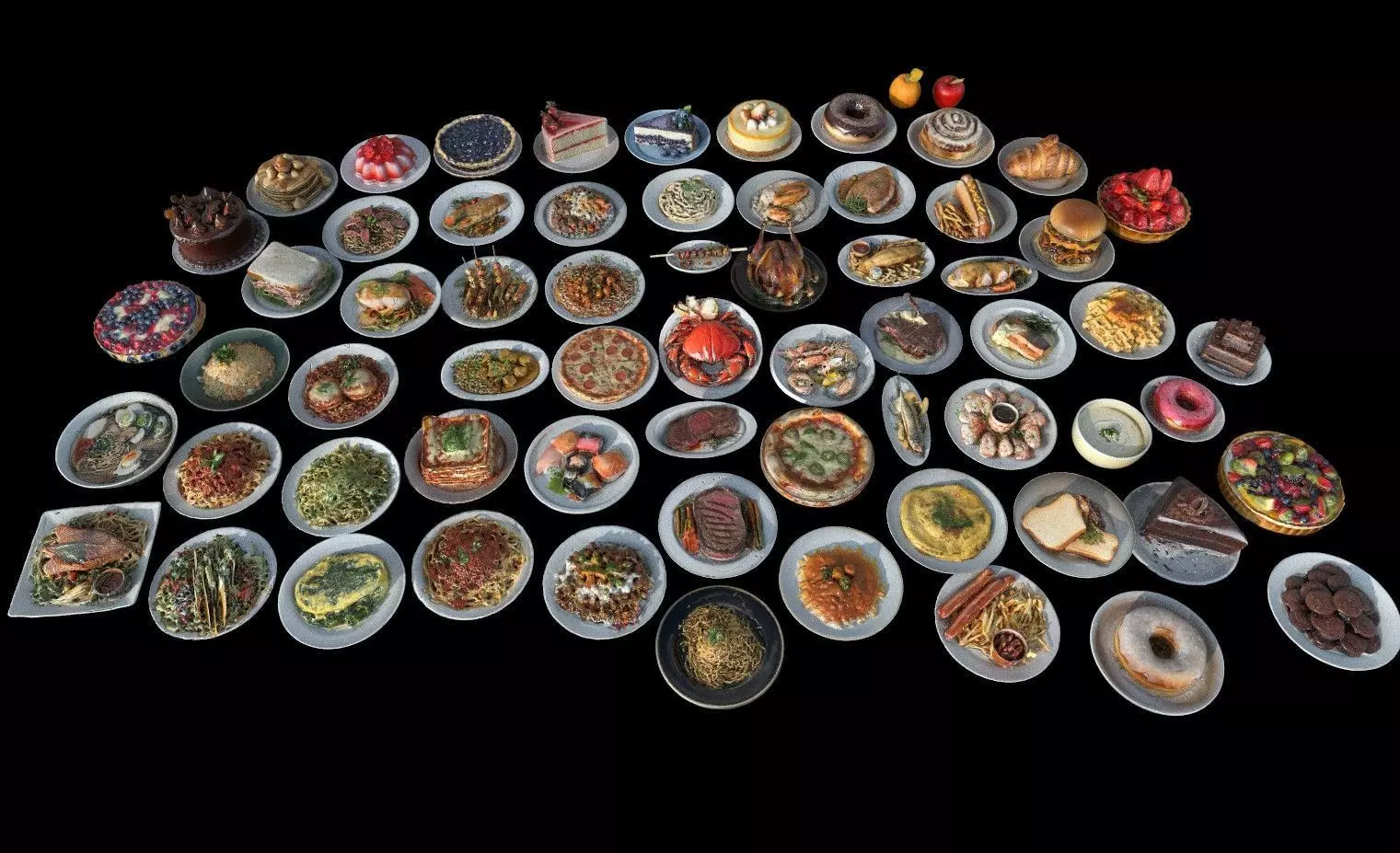 Food Pack Low-poly 3D model_0