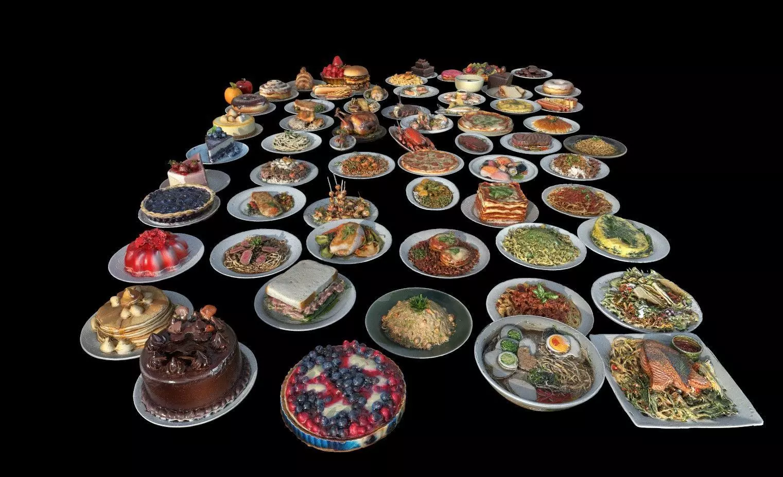 Food Pack Low-poly 3D model_4