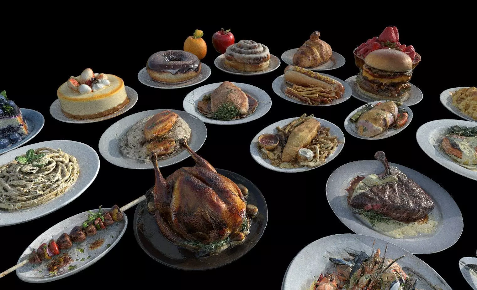 Food Pack Low-poly 3D model_8