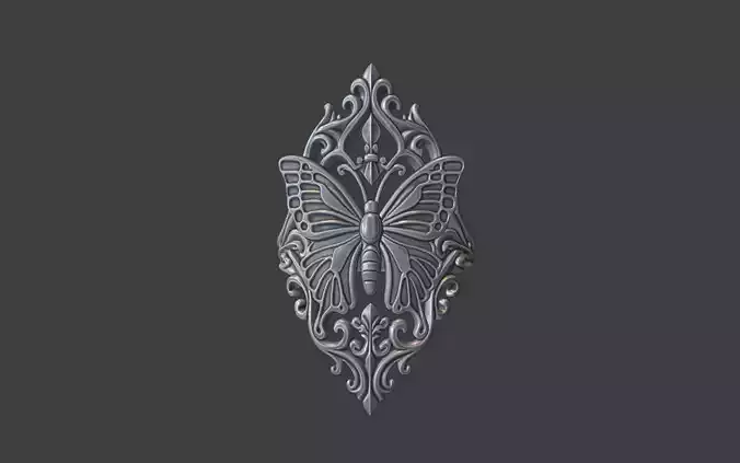 large gothic butterfly ring