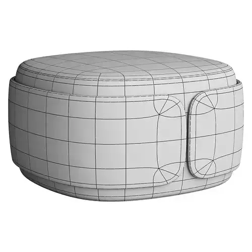 Dolly Ottoman Low-poly 3D model 5