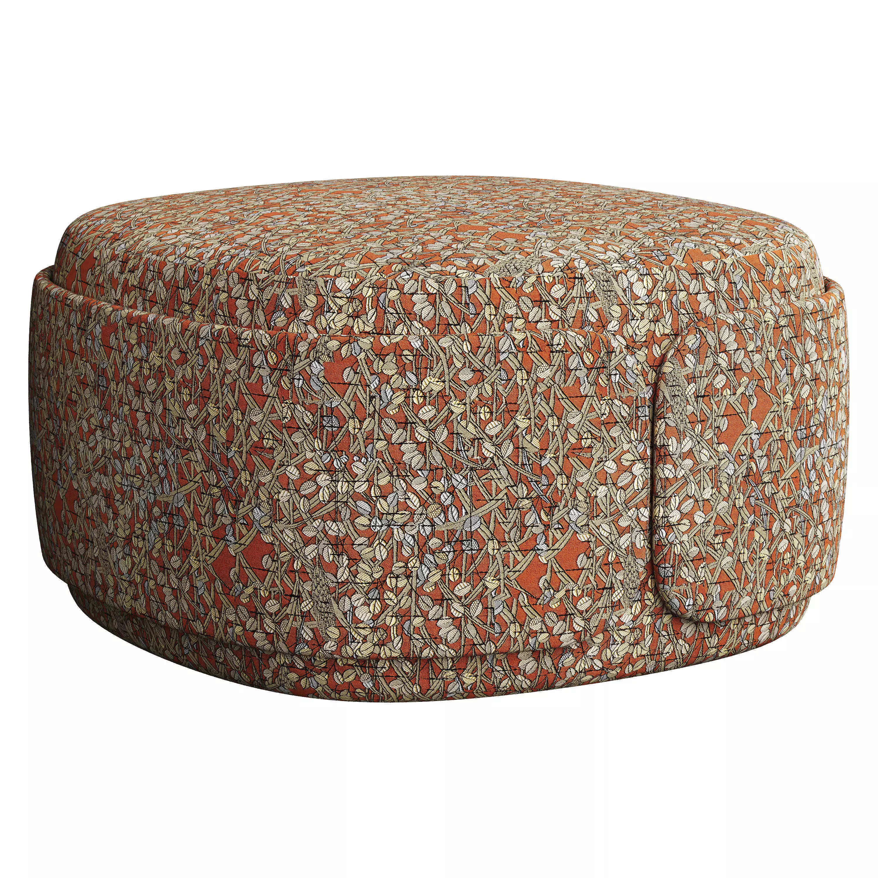 Dolly Ottoman Low-poly 3D model