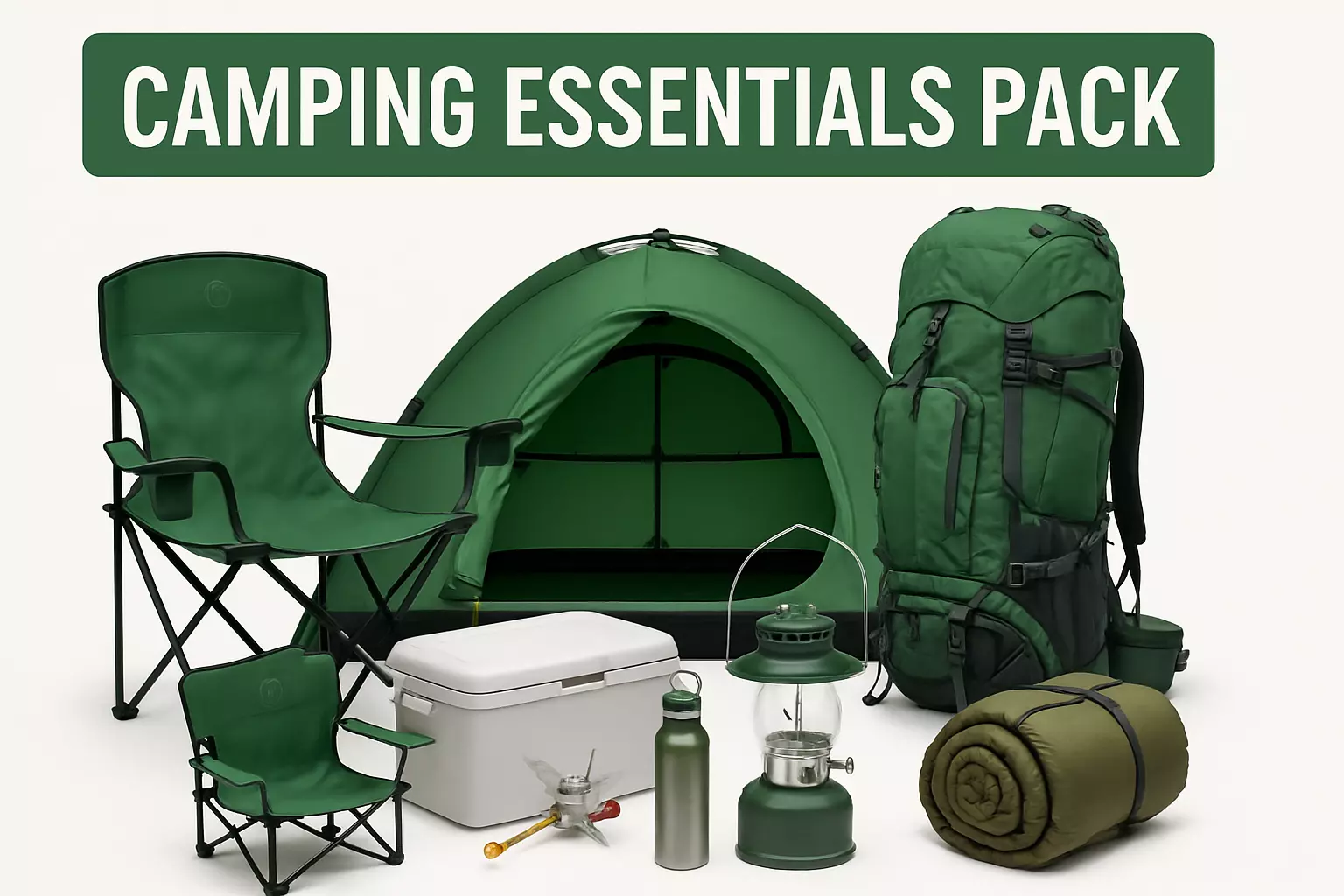 Camping  Pack 3D Model Pack 8 models Low And High Poly  Low-poly 3D model_0