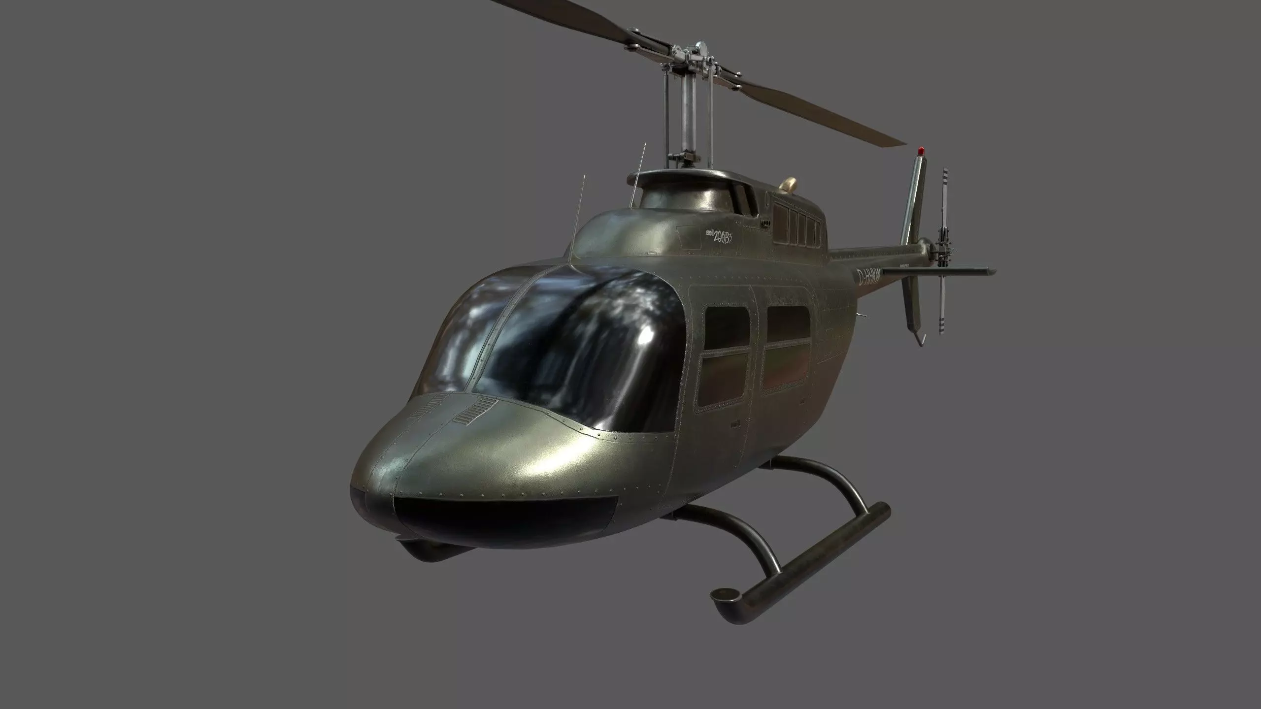 JetRanger AB206B 3D model_4