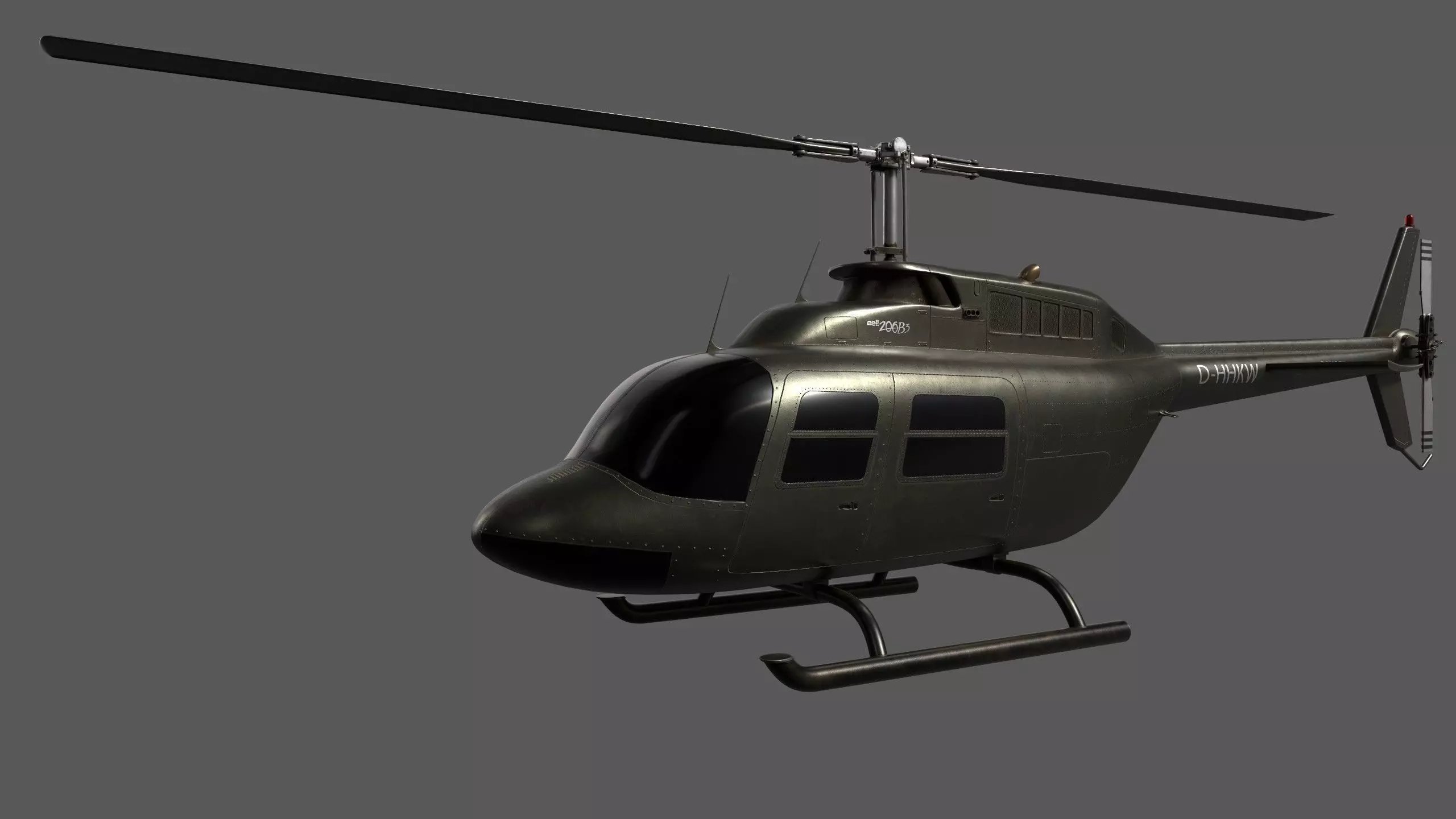 JetRanger AB206B 3D model_0