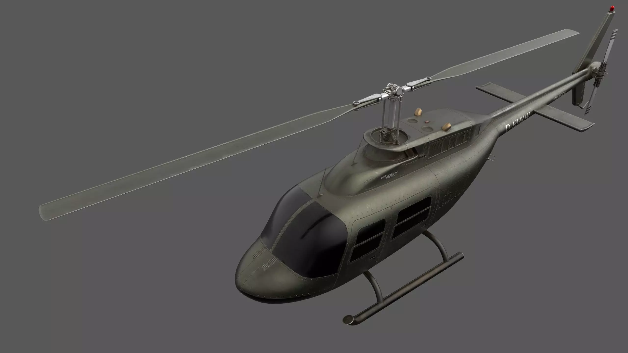 JetRanger AB206B 3D model_1