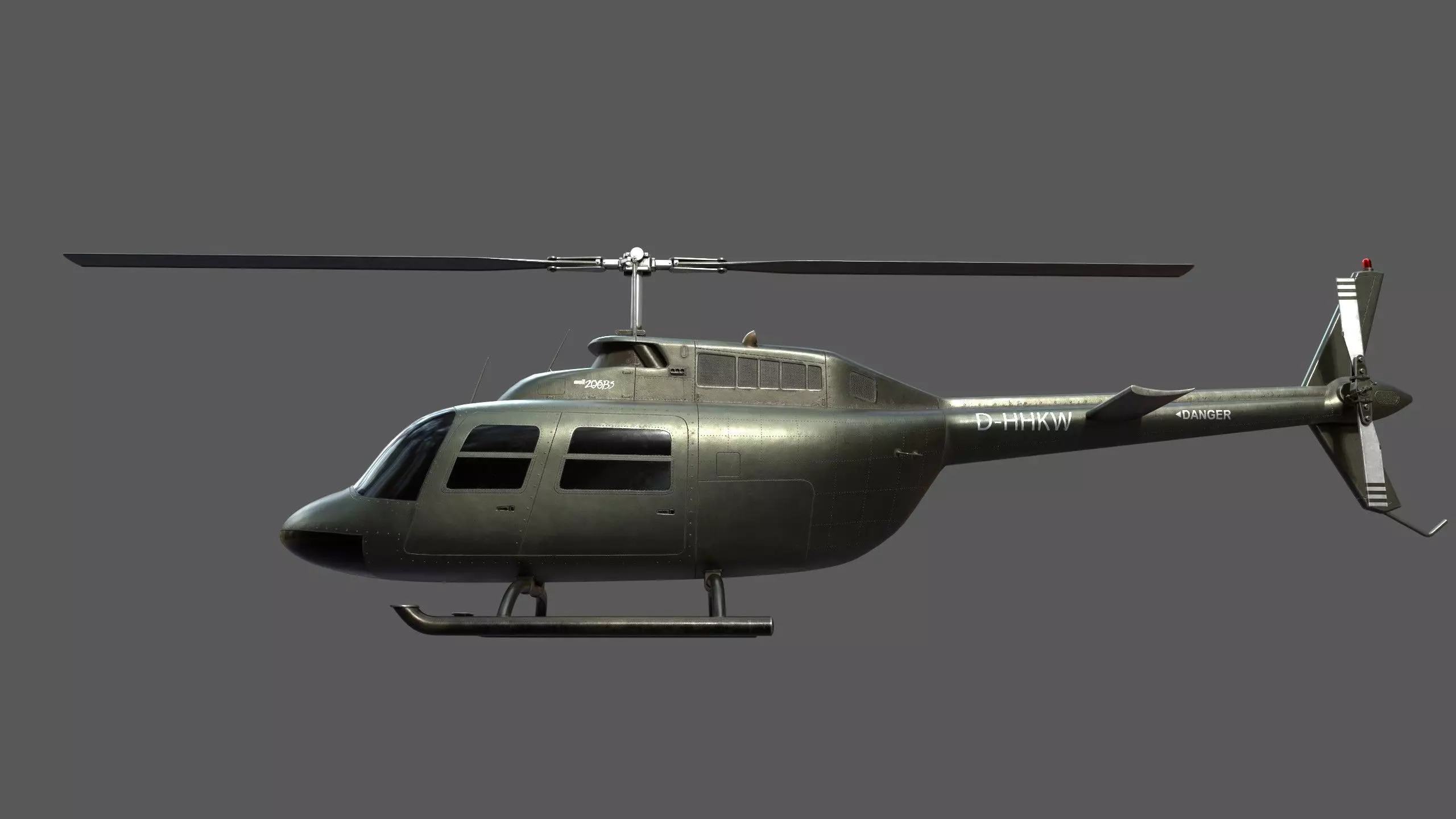 JetRanger AB206B 3D model_3