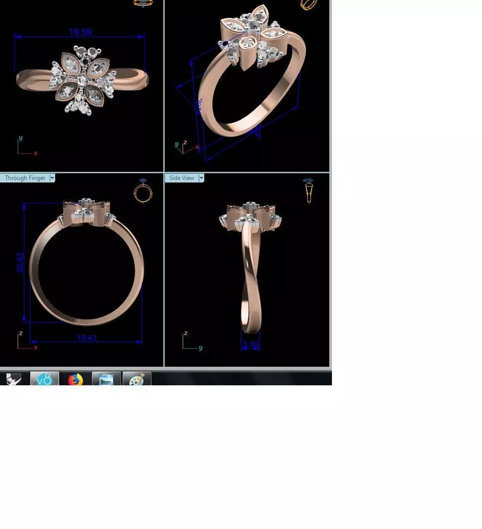 Women Ring Render 3dm STL MTL SLC JCD OBJ FBX Details 3D print model_24