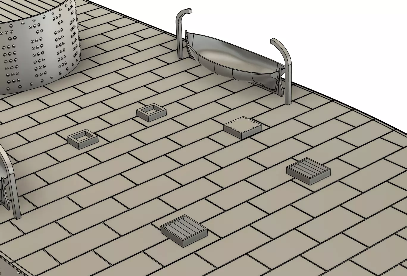 USS Monitor RC Model 1-72 3D print model_12