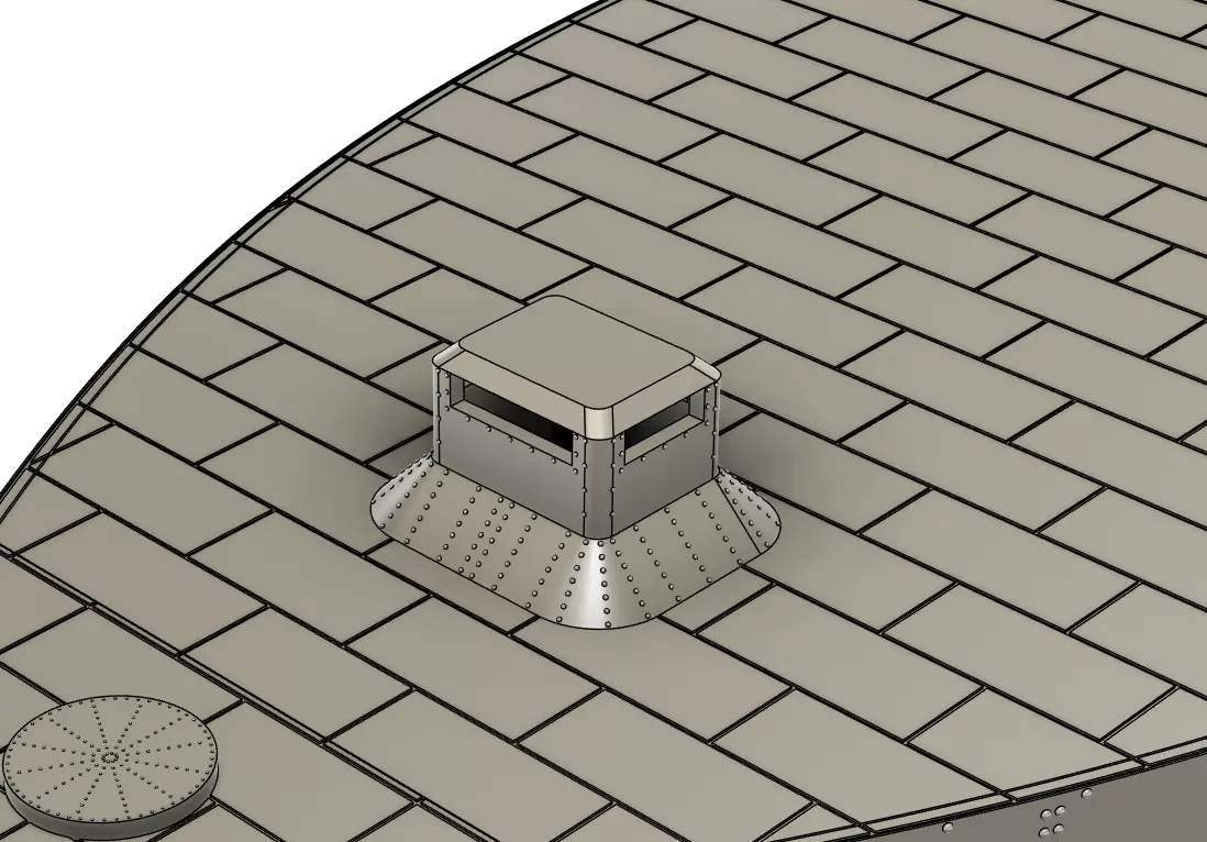 USS Monitor RC Model 1-72 3D print model_7
