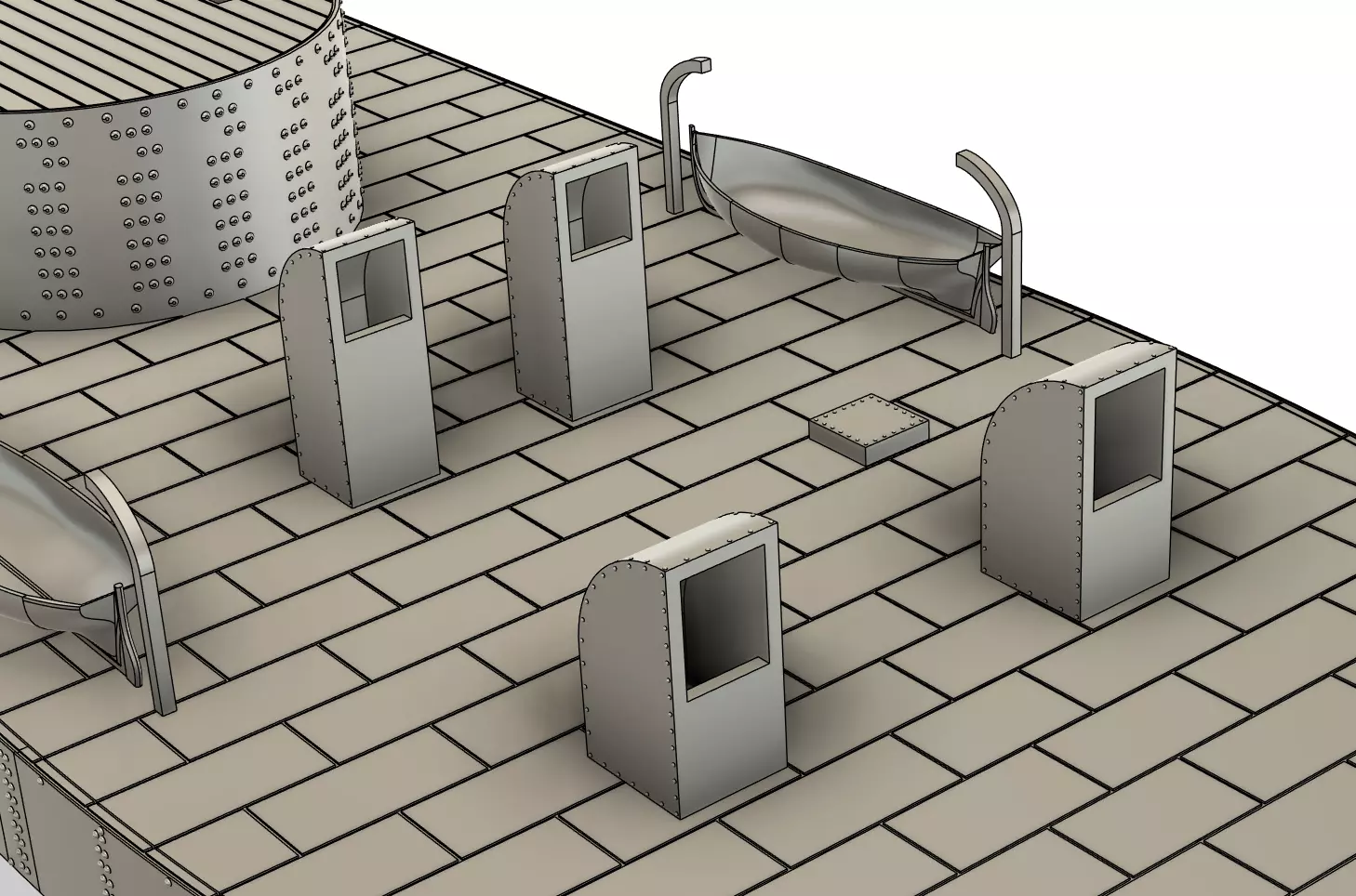 USS Monitor RC Model 1-72 3D print model_11