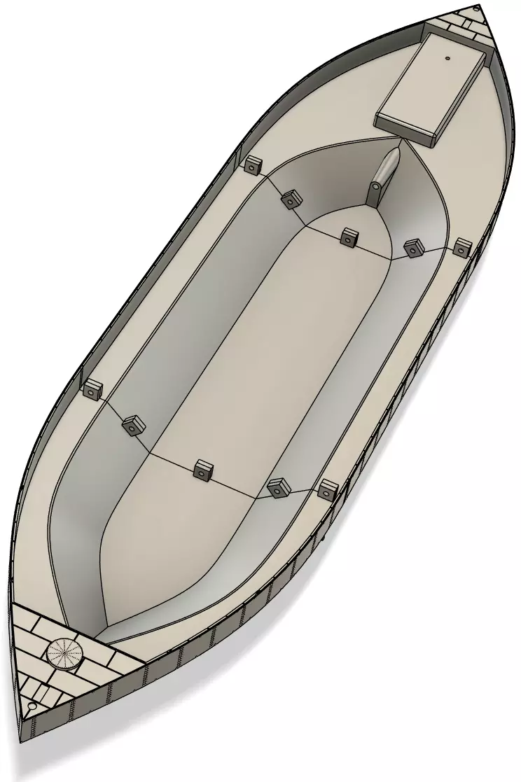 USS Monitor RC Model 1-72 3D print model_13
