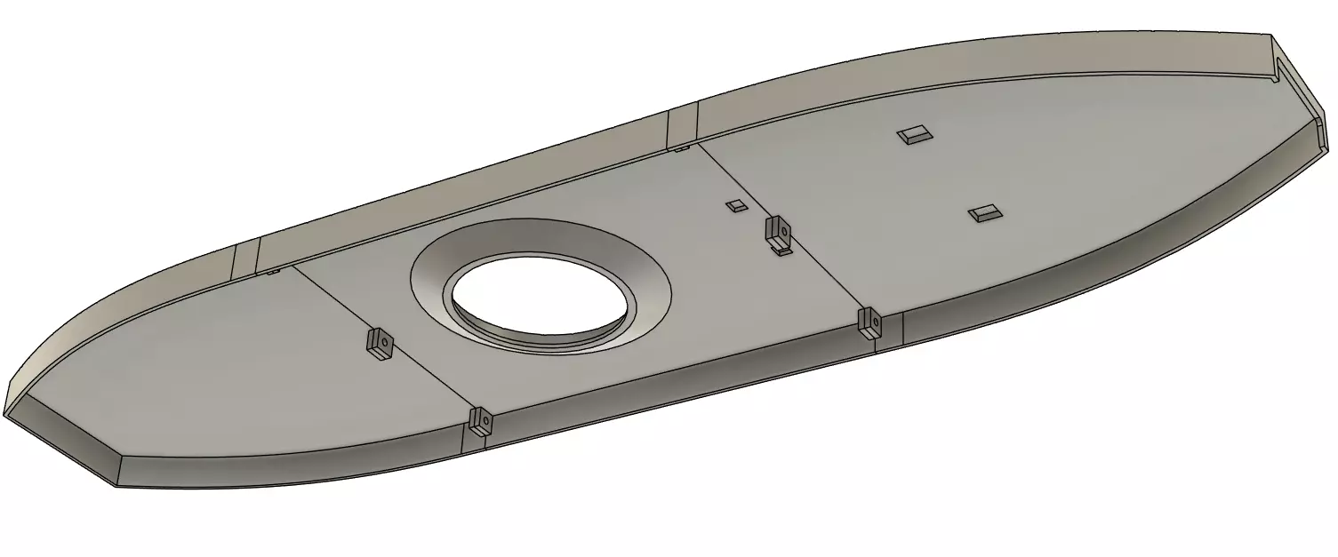 USS Monitor RC Model 1-72 3D print model_15