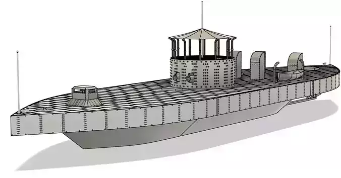 USS Monitor RC Model 1-72