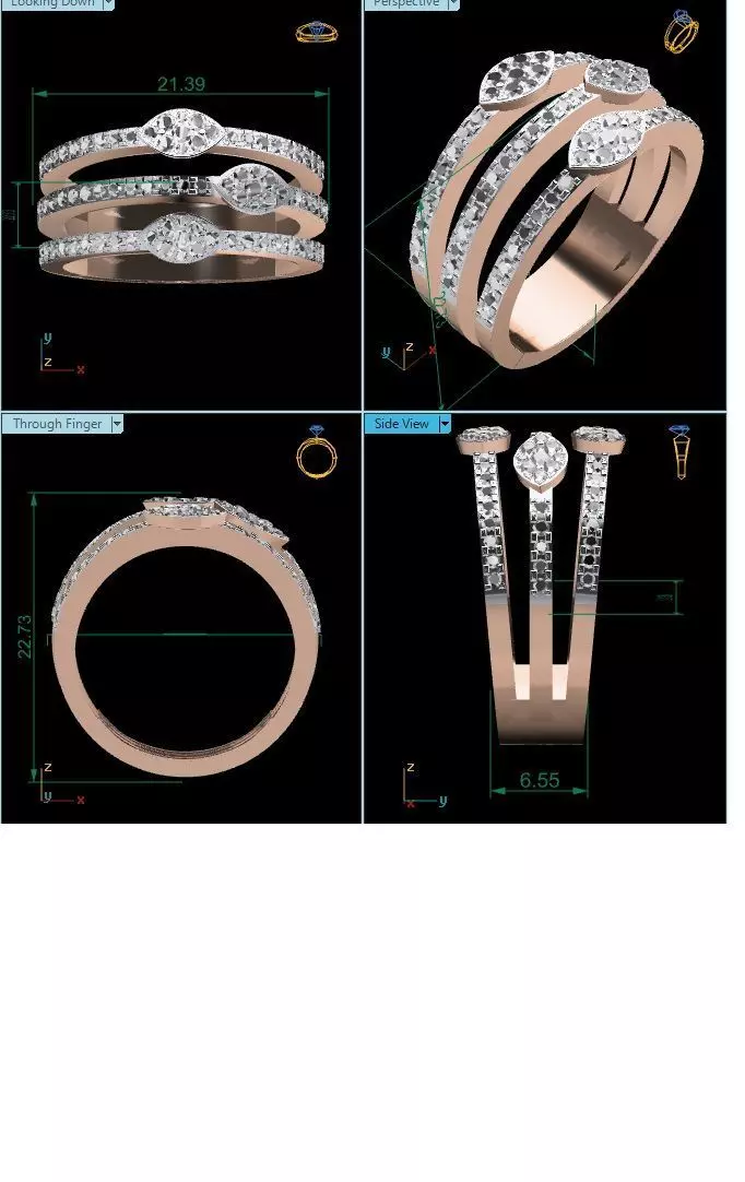 Women Ring Render 3dm STL MTL SLC JCD OBJ FBX Details 3D print model_22