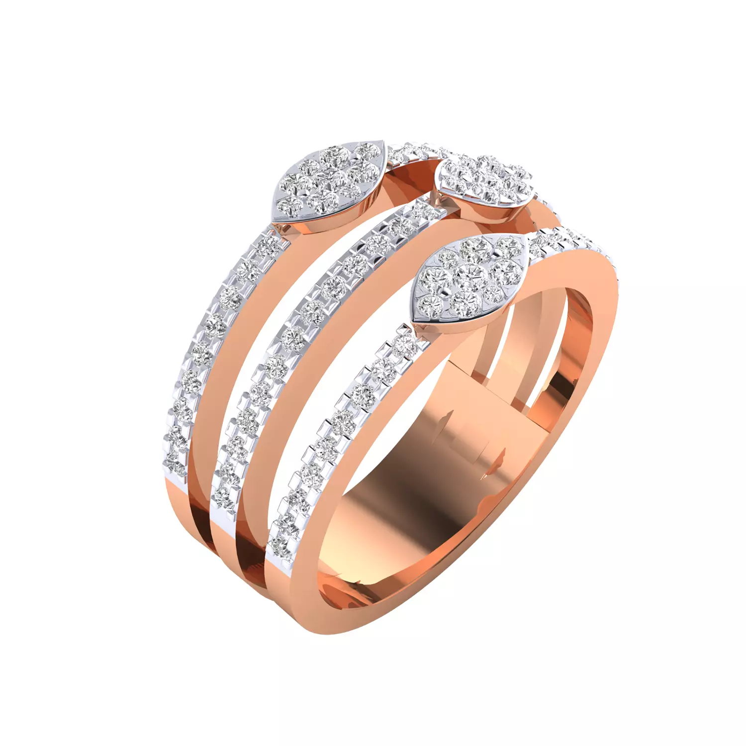 Women Ring Render 3dm STL MTL SLC JCD OBJ FBX Details 3D print model_4